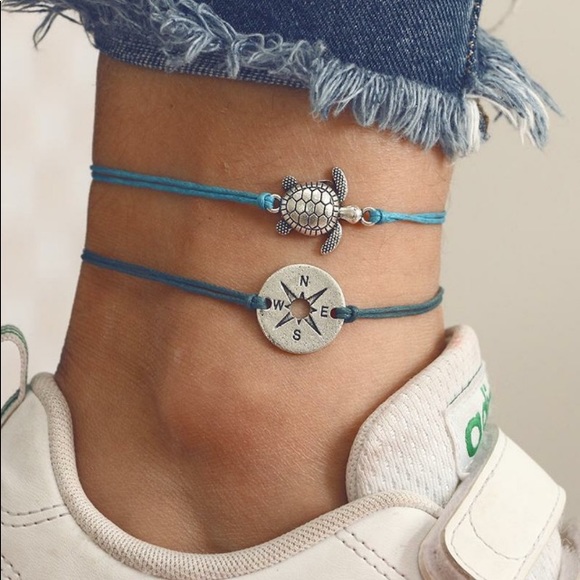 Turtle & Compass Rope Bracelet/Anklets - Picture 6 of 8